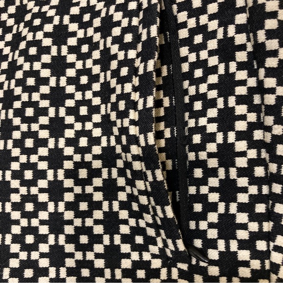 J. Crew Black & White Teddie Pants With Geometric Jacquard - Size 00 - Picture 9 of 13